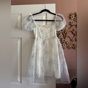 Altar'd State White Floral Formal Dress